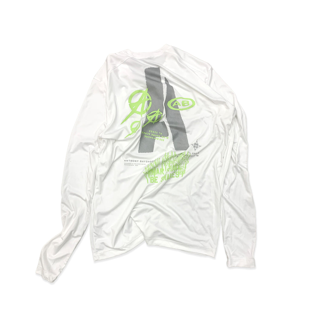 "A-Decay" UPF Longsleeve Tee - White